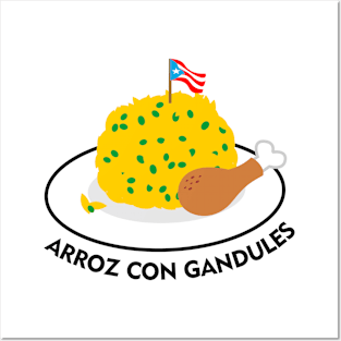 Arroz con Gandules Puerto Rico Food Rice Pigeon Peas Boricua Posters and Art